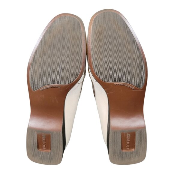 Trotters Women's Loafers Cream Leather Slip On Comfort Shoes Made in Brazil - Picture 8 of 9